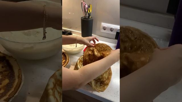 Рецепт самого вкусного блинного торта с ягодами 😍🥹