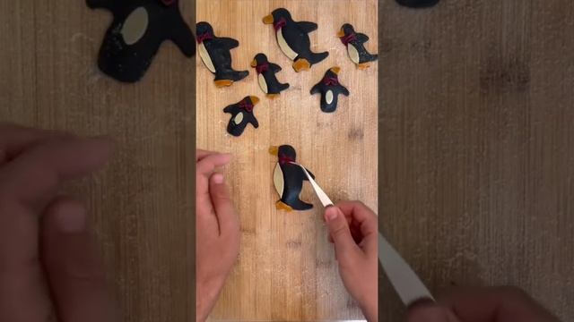 Penguin Ravioli! Homemade pasta with all natural ingredients #shorts #homemadepasta