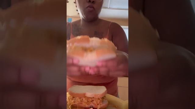 Epic Spicy Buldak Cheese Ramen Sandwich with Egg | MISS TB's Ultimate Food Challenge