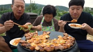 마지막에 볶음밥을 먹으니 배불러서 처음부터 볶았습니다! (Samgyeopsal & Fried rice) 요리&먹방!! - Mukbang eating show
