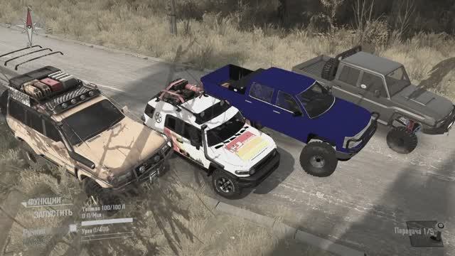 карта On station 2 На станцию 2 три супер крузака и Chevrolet Silverado OFFROAD SpintiresMudRunner
