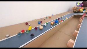 Гонка Marble Run! Классный спуск для шариков с препядствиями! Трасса с препядствиями для шариков!