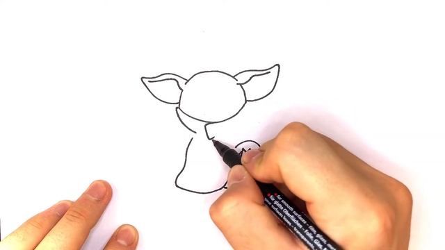 How To Draw Baby Yoda (Grogu) cartoning step by step From The Mandalorian / Art For Kids смотреть онлайн