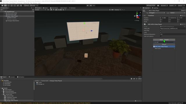How to Change a VideoPlayer's Video with a Button - Udon / VRChat SDK3.0