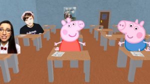 Свинка Пеппа в школе в классе блогеров Пеппа получила 2 и РОДИТЕЛЕЙ В ШКОЛУ!!!
