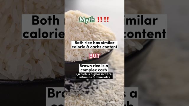 Both rice can be part of a healthy diet when eaten in moderation 😉🍚❤️#shorts