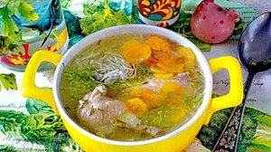 Куриный суп без картофеля с вермишелью