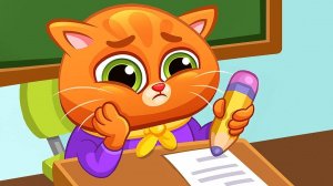 КОТИК БУБУ.Школа№1 шутка.Мультик игра Bubbu про котят  на TV Мяу