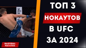 ТОП 3 НОКАУТОВ В UFC ЗА 2024 ГОД | ЛУЧШИЕ НОКАУТЫ