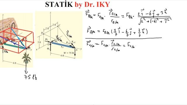 STATİK_DERS 7_1_Rijit Cisim Dengesi, 3D Örnekler смотреть онлайн