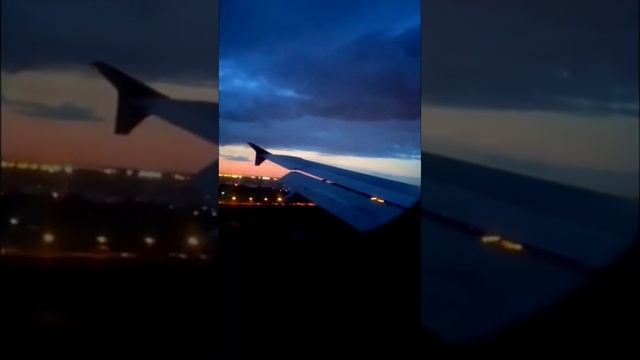Вид из самолета. Посадка самолета