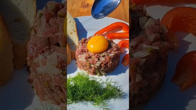 Tartar Beef Steak #food #youtube #reels #halalrecipe #yummy  #shortsvideo #bestfood #beef #beefbest