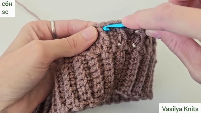 Шапка крючком узор Кожа дракона по кругу / Crochet hat