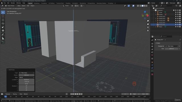 3 -005_Extruding walls and creating window openings