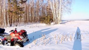 Самая красивая новогодняя покатушка на квадроцикле! лопата, лебёдка, горки, дрифт!