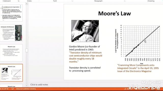 Third lecture of Computer Architecture and Organization about Computer Architecture of Part no 5