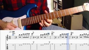 Blues Guitar Solo in Bm(tab)