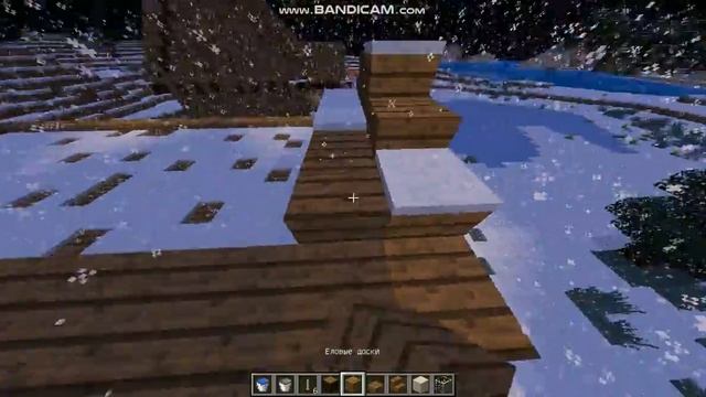 простая и незатратная крыша в minecraft
