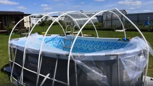 Навес для бассейна своими руками