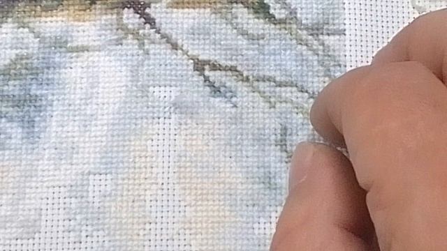 Вышивка крестом. Продвижение восемьсемдцать какое-то. Пусть будет пятнадцатое. И вопрос про подбор. смотреть онлайн