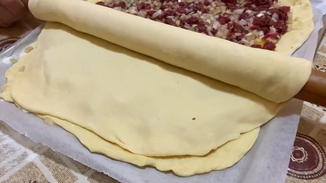 GO’SHTLI PIROG | МЯСНОЙ , ГУШТЛИ ПИРОГ | Узбекистан , БУХАРА смотреть онлайн