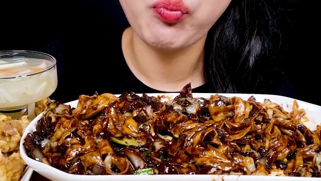 AMSR 도삭면 간짜장│짜장면 먹방│jajangmyeon│black bean sauce noodles MUKBANG│Knife cut noodles│EATING SOUND