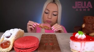 ASMR EATING CHOCOLATE, ICE CREAM, CAKE, MACAROONS, CANDY BARS, 초코아이스크림, 디저트 (DESSERT) MUKBANG 먹방