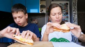 МУКБАНГ СЭНДВИЧИ на ЗАВТРАК/НАСТУПИЛО БАБЬЕ ЛЕТО/MUKBANG BREAKFAST SANDWICHES