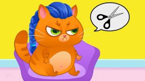 КОТИК БУБУ.Бубу меняет имидж.Мультик игра Bubbu про котят  на TV Мяу