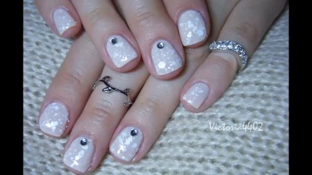 Stamping Abstract Glitter Lace Nail Art Designs 77