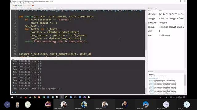 Session 9 (Caesar Cipher Implementation using Python): Hands-on Workshop on Python Programming