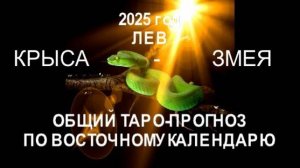 ОБЩИЙ ТАРО-ПРОГНОЗ НА 2025 ГОД ПО ВОСТОЧНОМУ КАЛЕНДАРЮ. ЛЕВ (КРЫСА-ЗМЕЯ)