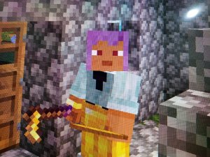 Первый стрим в Minecraft