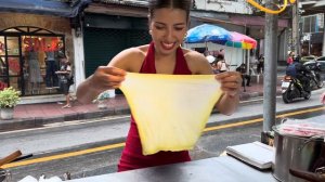 Тайская уличная еда. 1 рабочий день популярной PUY ROTI LADY из Бангкока.