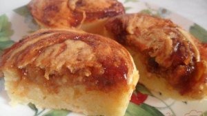 Кексы на кефире с вареньем