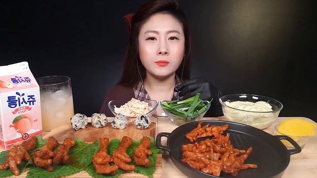 🔥 무뼈닭발 먹방 & 통뼈 닭발먹방 🔥 리얼사운드 먹방 ASMR MUKBANG KOREAN FOOD Spicy Chicken Feet Dakbal 鶏の足 Chân gà 숯불닭발먹
