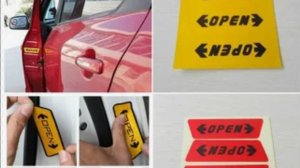 Светоотражательные наклейки на двери Авео.