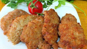 Свиные отбивные в кляре из крахмала