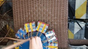 Плетение кашпо из ротанга. Часть 2.