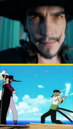 Zoro contre Mihawk ： Anime VS Live Action One Piece