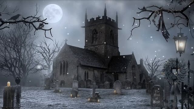 Готическая зимняя атмосфера ❄️🖤🕯️ | Забытая церковь | Зимние звуки и АСМР