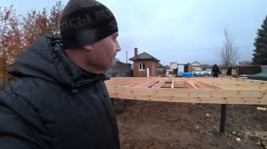 А-фрейм на стадии строительства. Казань.