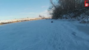 Зимняя рыбалка на реке Терса около Лагеря и смотрим камерой в лунки