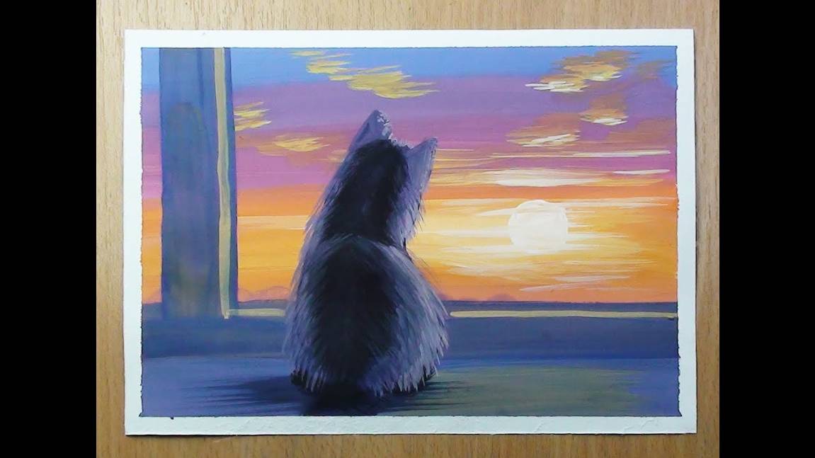 Как нарисовать кота поэтапно, гуашью. Как нарисовать кошку красиво и легко. смотреть онлайн