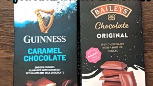 ШОКОЛАД МОЛОЧНЫЙ GUINNESS C КАРАМЕЛЬНОЙ НАЧИНКОЙ И ШОКОЛАД BAILEYS С ИРЛАНДСКИМ КРЕМОВЫМ ЛИКЕРОМ