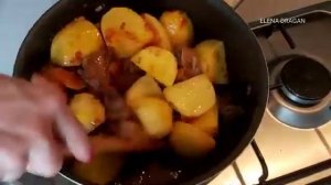 Тушёная картошка с мясом и овощами