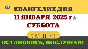 11 ЯНВАРЯ СУББОТА #ЕВАНГЕЛИЕ ДНЯ АПОСТОЛ  (5 МИНУТ)  #мирправославия