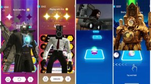 Cameraman titan 🆚 Big SpeakerMan 🆚Camerawoman 🆚 Titan ClockMan Tiles Hop EDM Rush