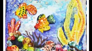 Поделки из соленого теста своими руками. Панно "Золотая рыбка".