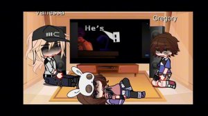 Vanessa, Cassie and Gregory react to stuck inside remix #fnaf #reaction